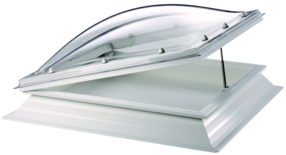 Thermadome Dome Rooflight PVC Kerb and Manually Hinged Opening