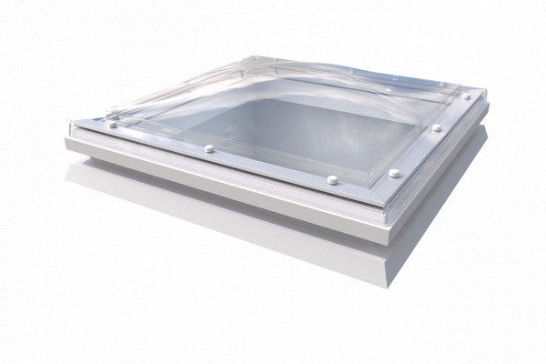 Mardome Trade Dome Rooflight Electric Hinged Vent to Builders Kerb