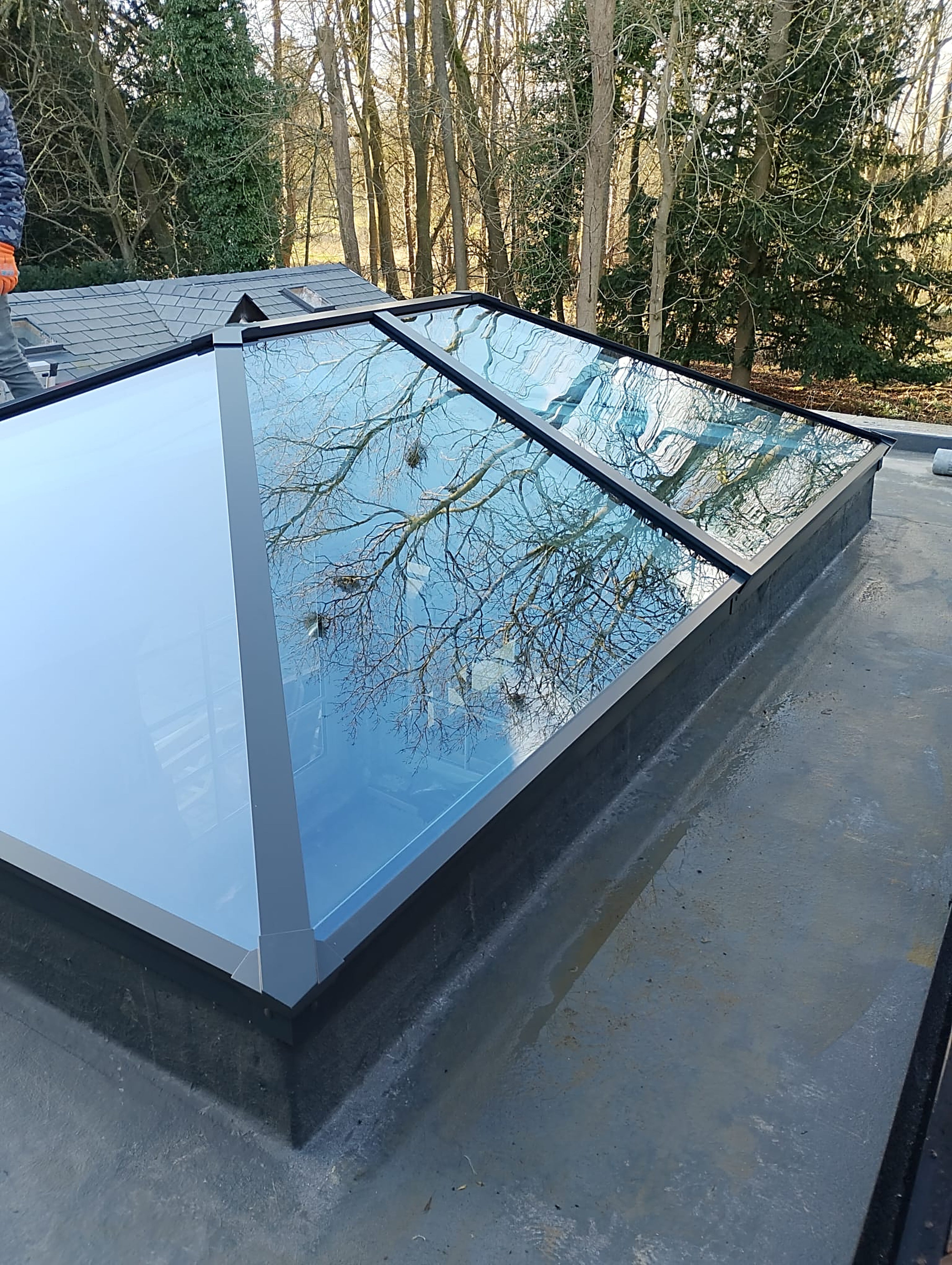 Roof lantern depicted on a flat roof
